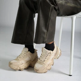 BUFFALO Norion - Vegan Nappa/Nubuck/Mesh - Cream