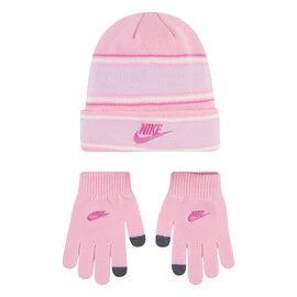 NIKE MULTI STRIPE BEANIE SET