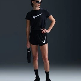 Nike One Womens Dri-FIT Mid-Rise Brief-Lined Running Shorts