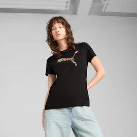 Puma Graphics Floral Cat Logo Tee